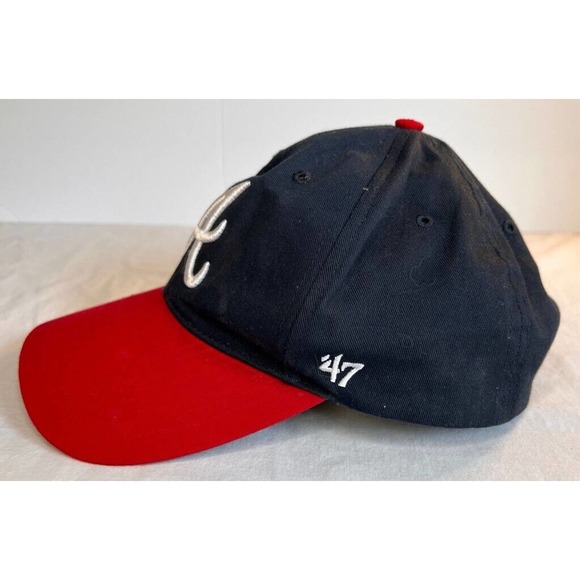 Atlanta Braves Mens 47 Forty Seven Baseball Cap Hat Blue Embroidered One Size - Picture 5 of 8